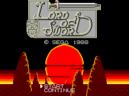 Lord of Sword (Japan) Title Screen